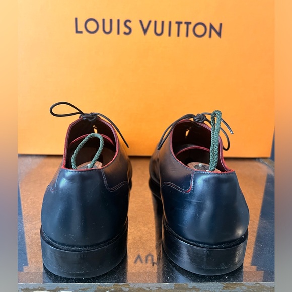 Louis Vuitton Mens Blue Leather lace up Oxfords - Picture 5 of 12